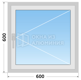 Алюминиевое окно с монтажом откидное AL-628