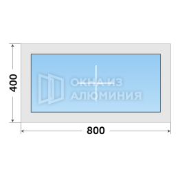Алюминиевое окно арочное готовое AL-776