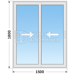 Холодное алюминиевое окно дачное AL-208